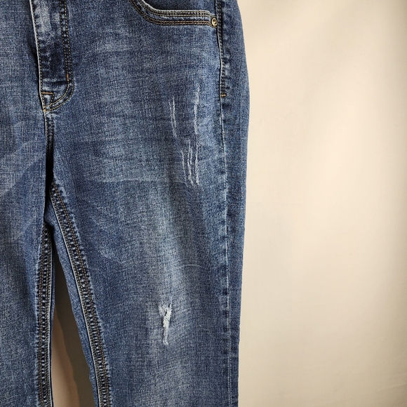 Seven7 Melissa McCarthy Jeans Women 16 Boot Cut Distressed Blue Denim (36x30) - Picture 5 of 12